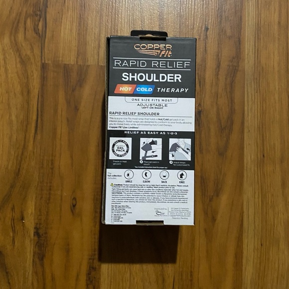Copper Fit Rapid Relief Adjustable Shoulder Wrap Unisex Left or Right Size OSFM - Picture 4 of 8